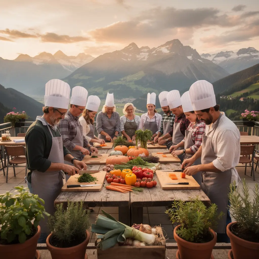 Ein erfahrener Koch, der zeigt, wie man Gemüse präzise schneidet.